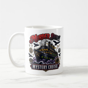Moordschip Mysterie Cruise Vintage Detective Ontwe Koffiemok