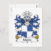 Moore Family Crest Briefkaart (Voorkant / Achterkant)