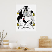 Moore Family Crest Poster (Keuken)