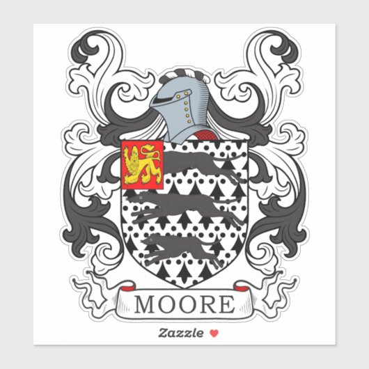 Moore Family Crest Sticker (Vel)