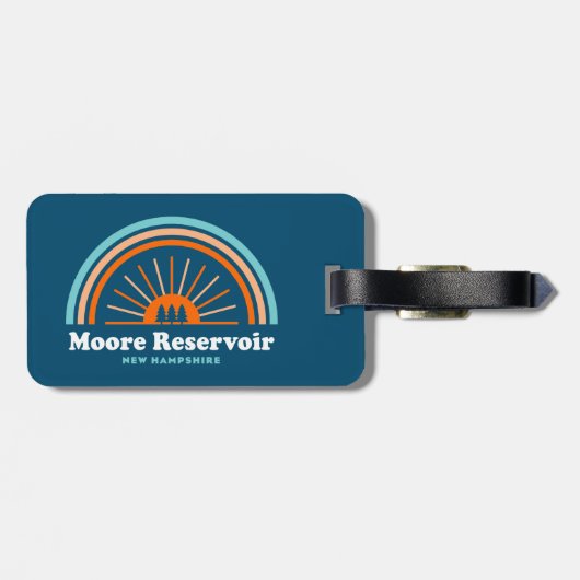 Moore Reservoir New Hampshire Rainbow Bagagelabel (Achterkant horizontaal)