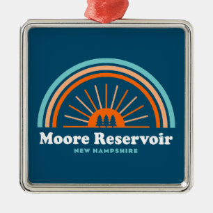 Moore Reservoir New Hampshire Rainbow Metalen Ornament