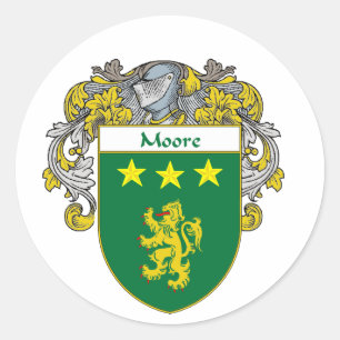 Moore Wapen (Gemanteld) Ronde Sticker