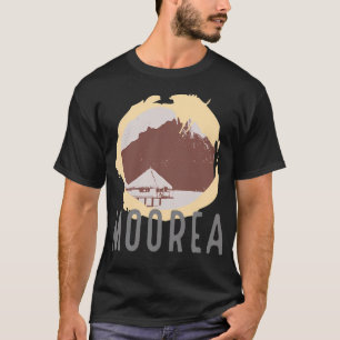 Moorea Frans-Polynesië Oude Palmbomen Strand T-shirt
