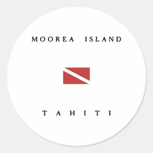 Moorea Island Tahiti Duikvlag Sticker (Voorkant)