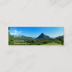 Moorea panorama visitekaartje met contactgegevens