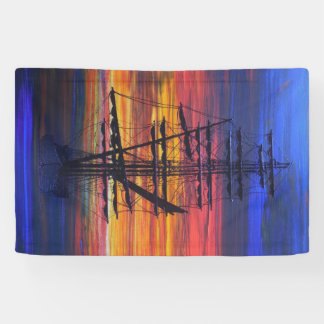 Mooring bij zonsopgang spandoek