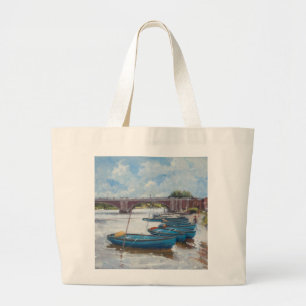 Moorings te Hampton Court 2011 Grote Tote Bag