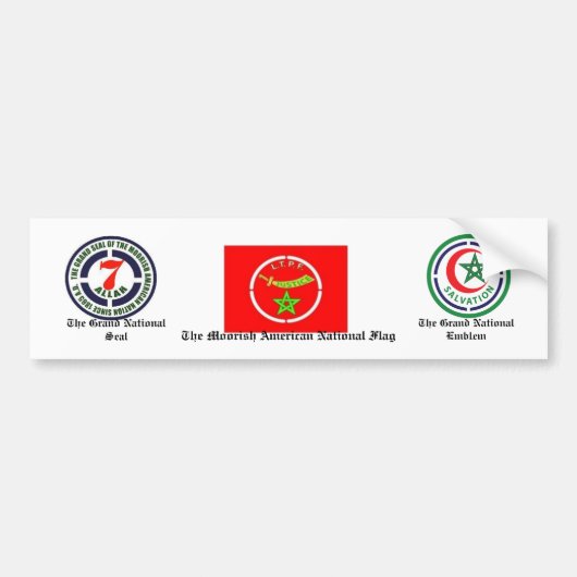 Moorish American National Bumpersticker (Voorkant)