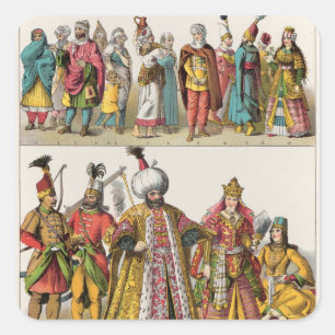 Moorish en Turks Dress Vierkante Sticker