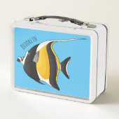 Moorish idol fish cartoon illustration (Achterkant)