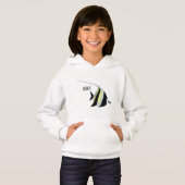 Moorish idol fish cartoon illustration (Voorkant volledig)