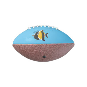 Moorish idol fish cartoon illustration american football