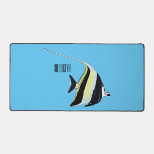 Moorish idol fish cartoon illustration bureaumat