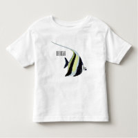 Moorish idol fish cartoon illustration