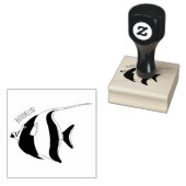 Moorish idol fish cartoon illustration 	rubberstempel (Gestempeld)