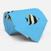 Moorish idol fish cartoon illustration stropdas (Opgerold)