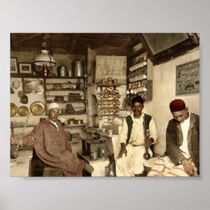 Moorish koffiehuis, Algiers, Algerije  Pho Poster