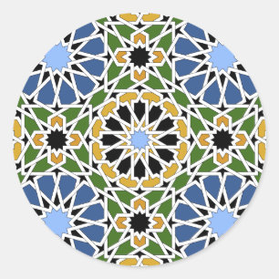 Moorish tegel ronde sticker