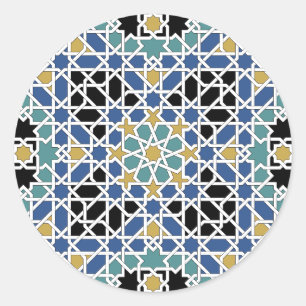 Moorish tegel ronde sticker