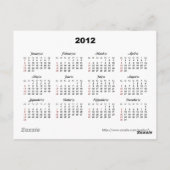 Moorish tile 2012 Calendar Briefkaart (Achterkant)