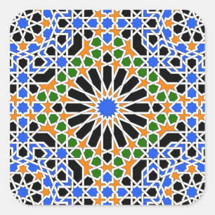 Moorish tile Square Sticker