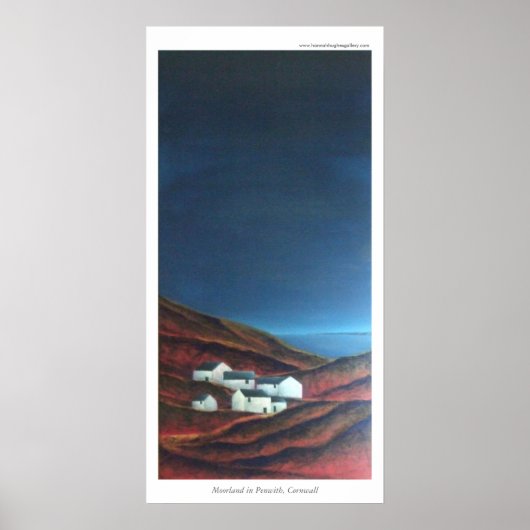 Moorland in Penwith, Cornwall Poster (Voorkant)