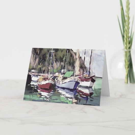 Moorn bij turunc Gulet Sailboat AcrylArt Kaart (Voorkant)