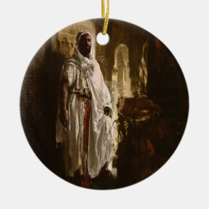 Moors hoofd Afrikaanse kunst schilderij portret Keramisch Ornament