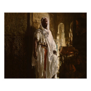 Moors hoofd Afrikaanse kunst schilderij portret Perfect Poster