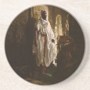 Moors hoofd Afrikaanse kunst Schilderij Portret Zandsteen Onderzetter