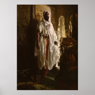 Moors hoofdmans Afrikaanse kunst schilderij portre Poster