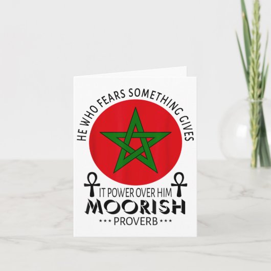 Moorse Amerikaan die bang is voor islamitisch zing Kaart (Voorkant)