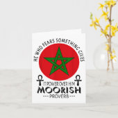 Moorse Amerikaan die bang is voor islamitisch zing Kaart (Gele Bloem)