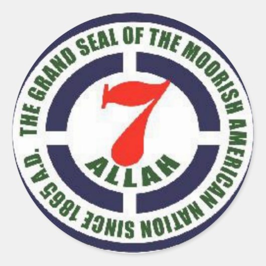 Moorse Amerikaanse GRAND SEALS Ronde Sticker (Voorkant)