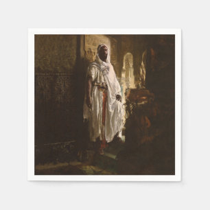 Moorse Chief Afrikaanse kunst portret Servetten