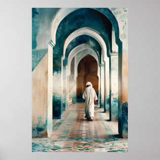 Moorse Marrakesh Blue Cream Poster