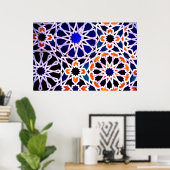 Moorse tegel, Alhambra, Spanje Poster (Thuiskantoor)