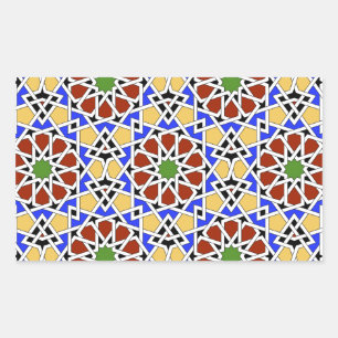 Moorse tegel Rechthoek Sticker