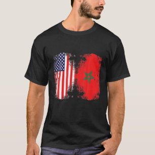 Moorts American Marokko Flag Moroccan Soccer Super T-shirt