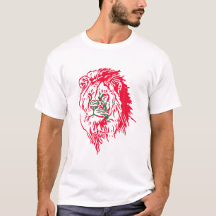 Moorts American Marokko Flag Moroccan Soccer Super T-shirt