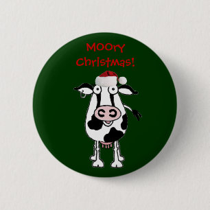 MOOryKerstmis! Knoop Ronde Button 5,7 Cm