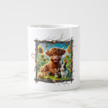 Moos & Brews : Highland Cow Jumbo Mug