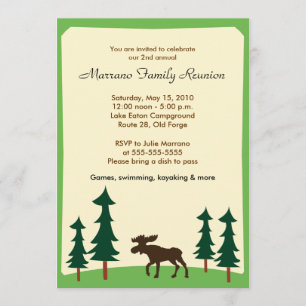 MOOSE Adirondack Lodge 5x7 Fête Invitation