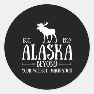 Moose Alaska Last Frontier Alaska Beer Ronde Sticker