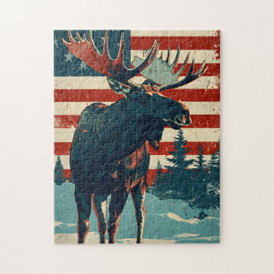 Moose Amerikaanse vlag  Legpuzzel
