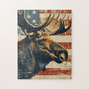 Moose Amerikaanse vlag  Legpuzzel