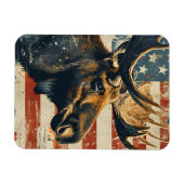 Moose Amerikaanse vlag Magneet (Horizontaal)