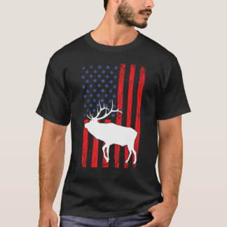 Moose  Amerikaanse vlag Moose Patriottisch 4e T-shirt