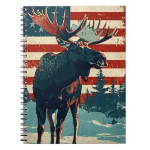 Moose Amerikaanse vlag  Notitieboek